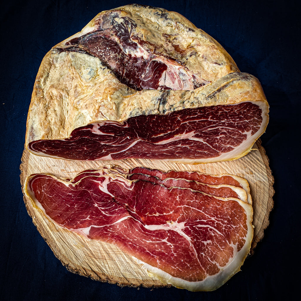 salaisons ibériques plateaux charcuteries jambon tranches jambon Espagnol mangalitza mangalica