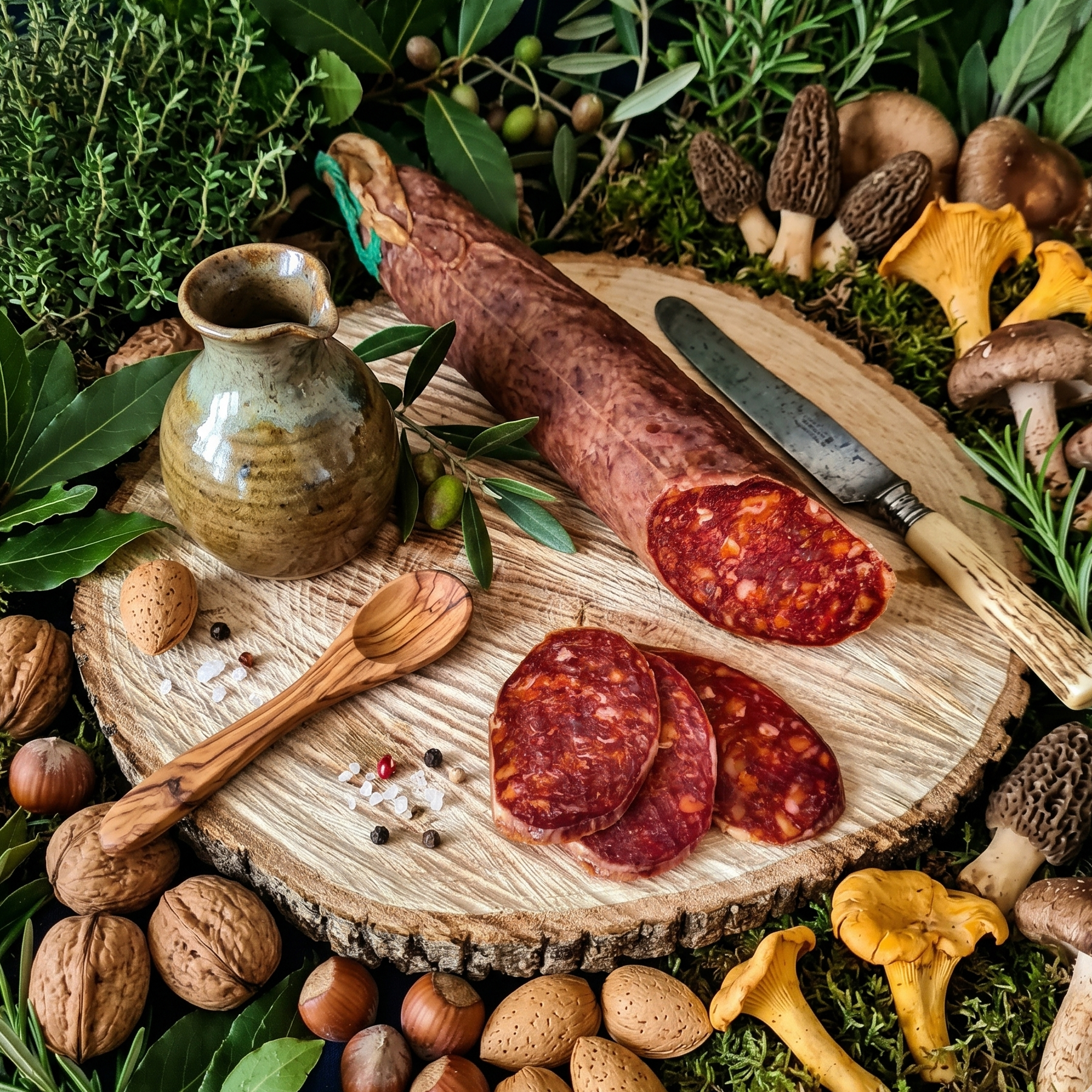 Chorizo fermier salaisons ibériques plateaux charcuteries jambon tranches jambon Espagnol