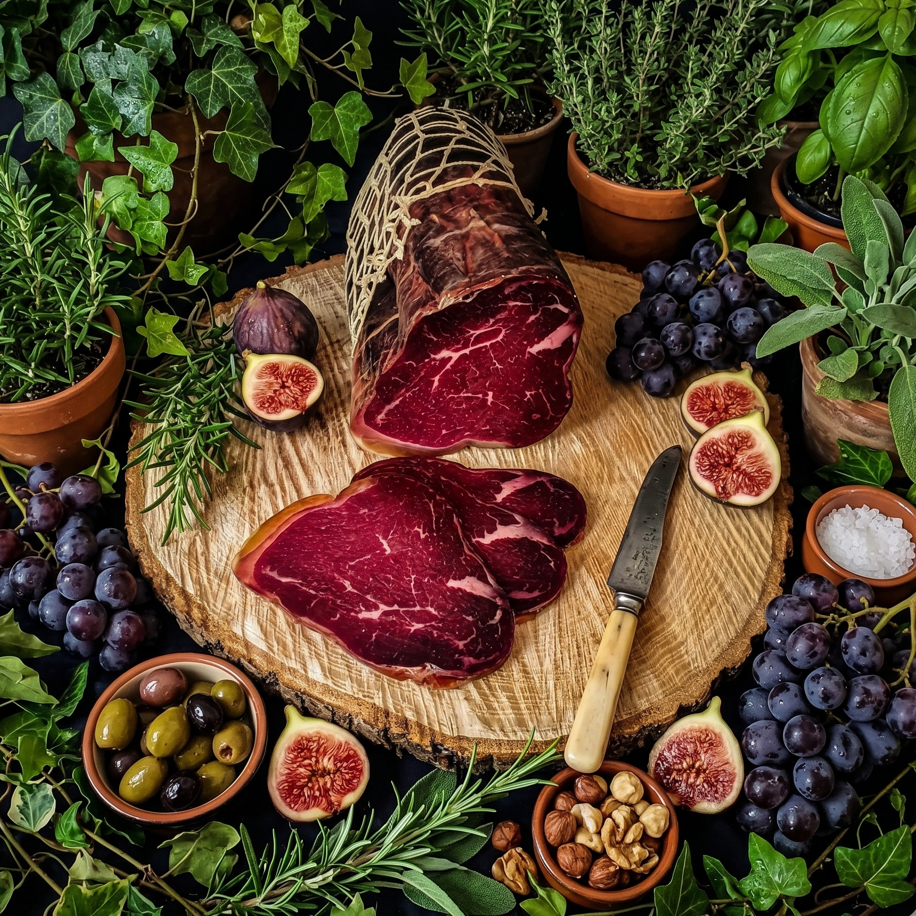 Filet de bœuf séché salaisons ibériques plateaux charcuteries jambon tranches jambon Espagnol