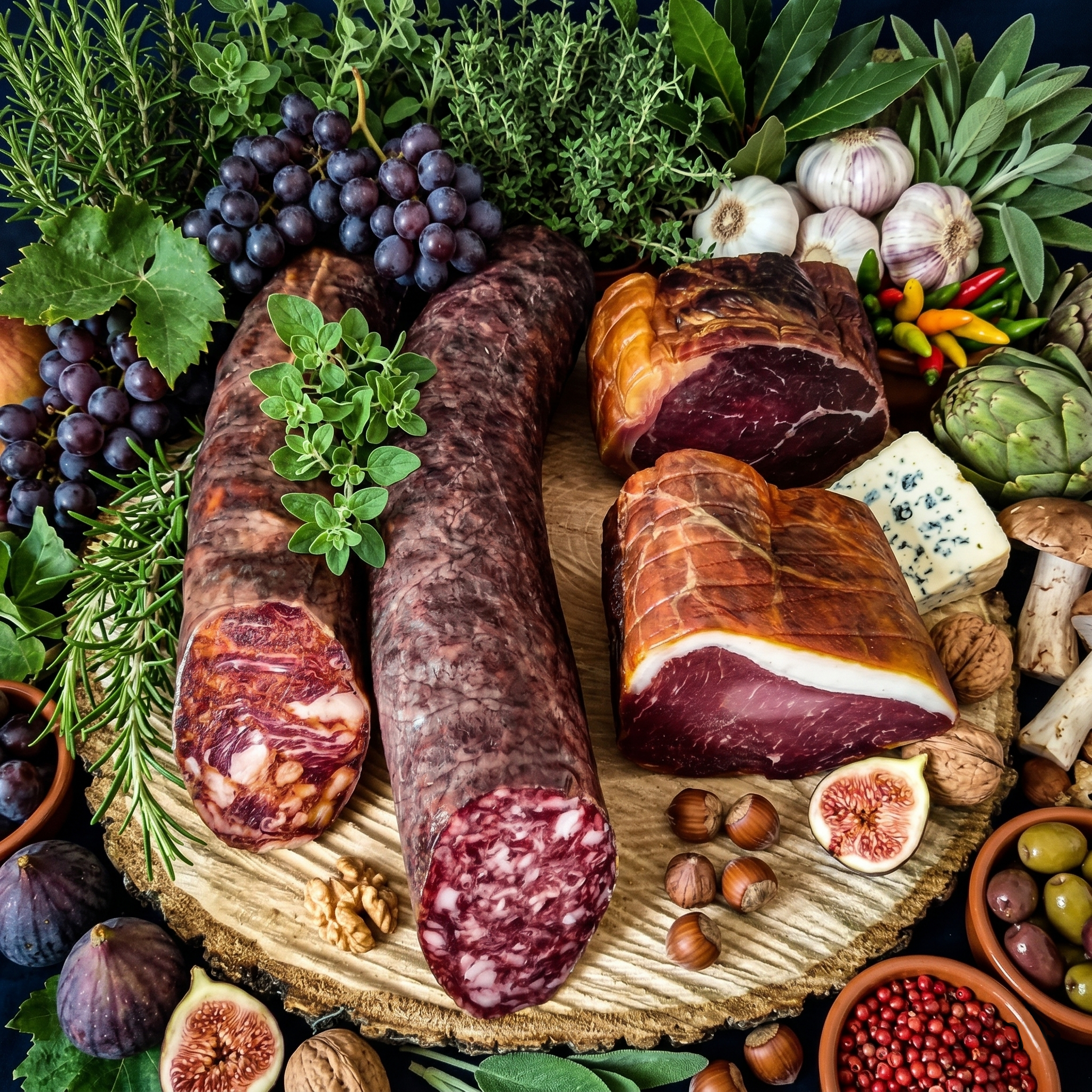 salaisons ibériques plateaux charcuteries jambon tranches jambon Espagnol
