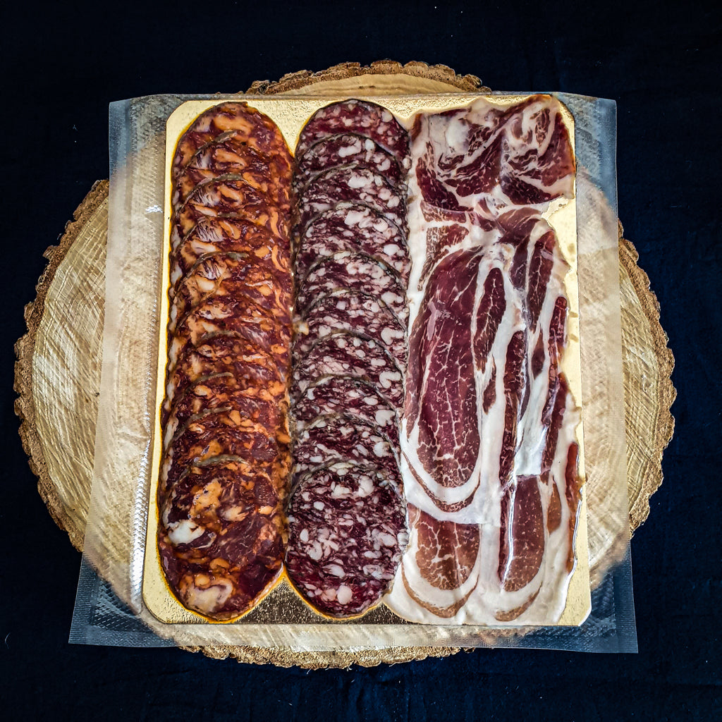 Planche ibérique mixte salaisons ibériques plateaux charcuteries jambon tranches jambon Espagnol apéro apéritif jambon bellota
