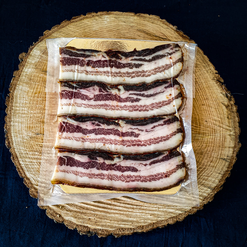 Pancetta ibérique marinée salaisons ibériques plateaux charcuteries jambon tranches jambon Espagnol