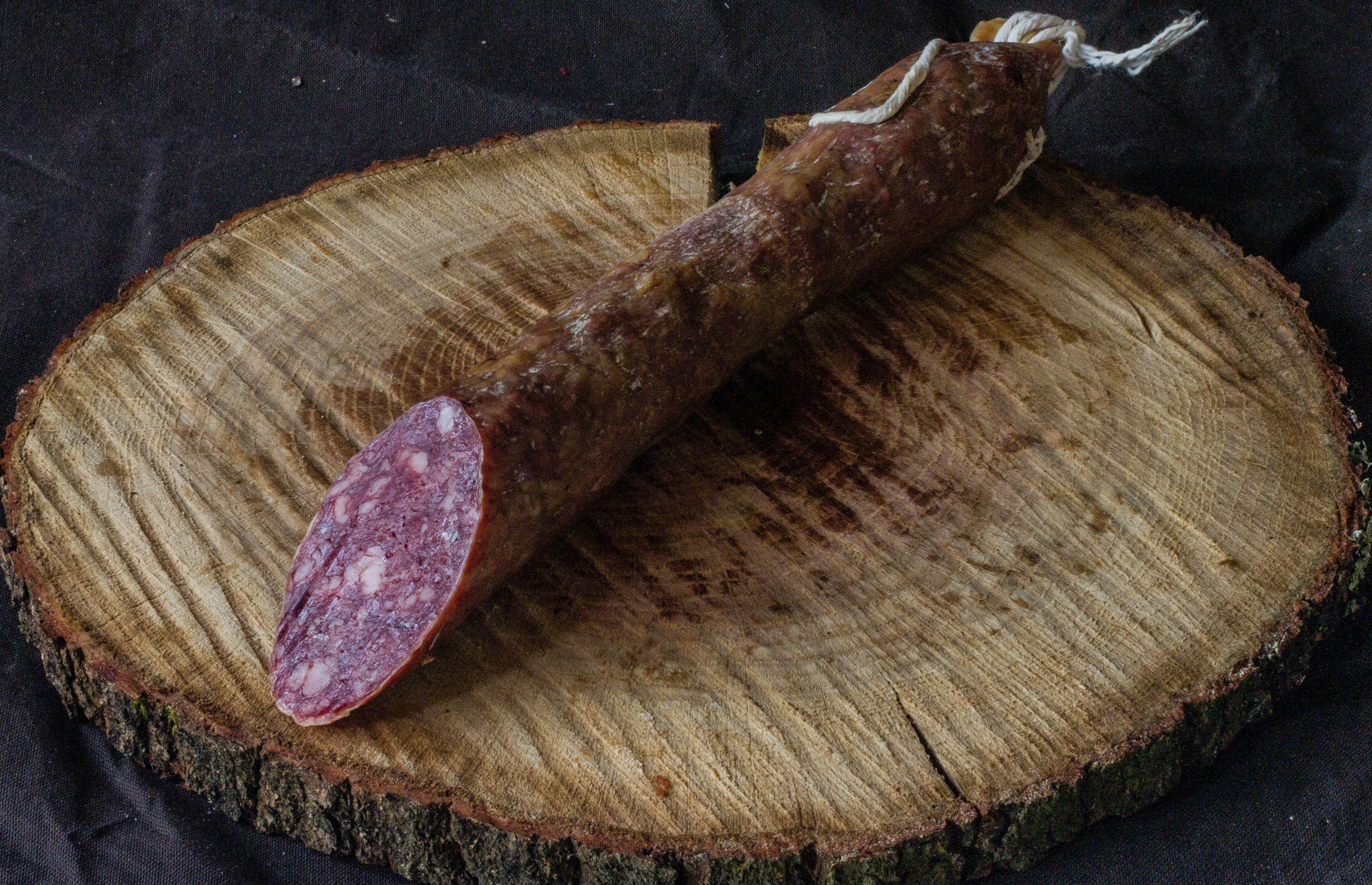 Saucisson iberico bellota DOP Jabugo (entier) - salaisons ibériques plateaux charcuteries jambon tranches jambon Espagnol
