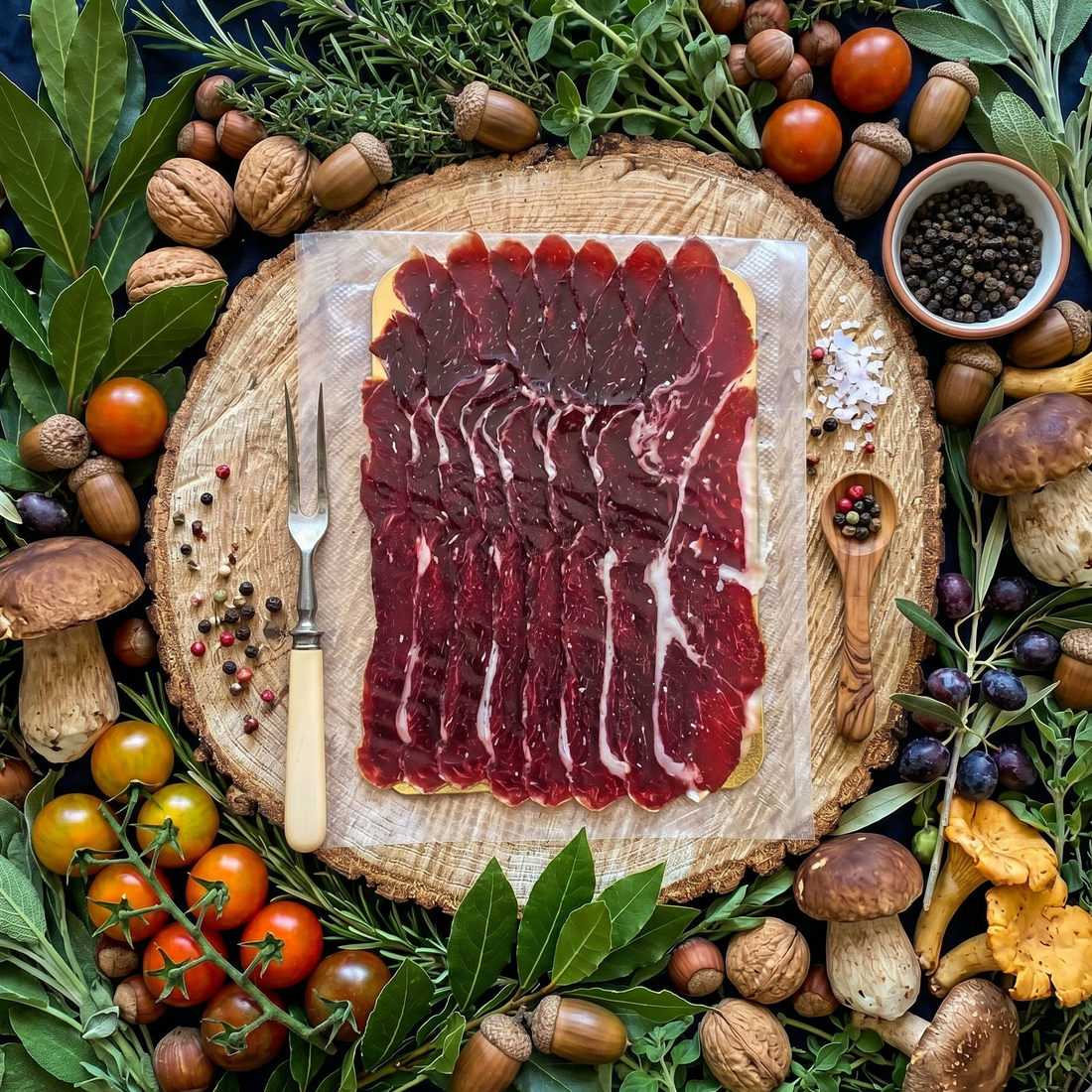Jambon Pata Negra 100% iberico bellota origine Guijuelo salaisons ibériques plateaux charcuteries jambon tranches jambon Espagnol 