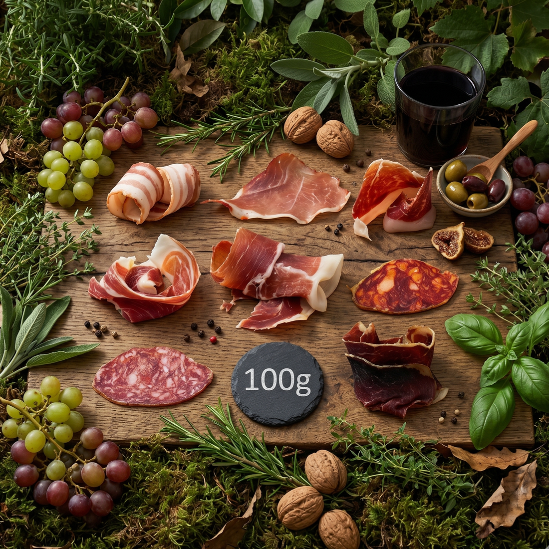 salaisons ibériques plateaux charcuteries jambon tranches jambon Espagnol