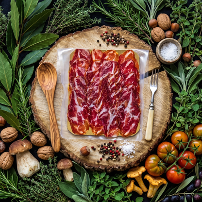 Coppa fermière de Teruel salaisons ibériques plateaux charcuteries jambon tranches jambon Espagnol