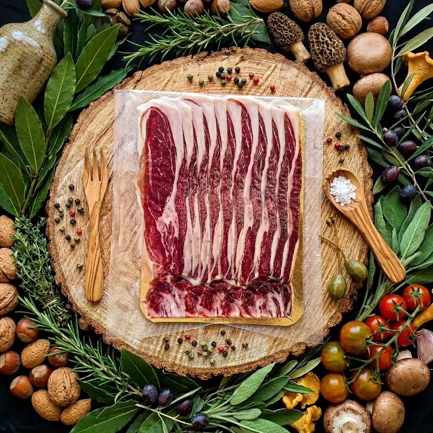 Paleta de bellota iberica salaisons ibériques plateaux charcuteries jambon tranches jambon Espagnol 