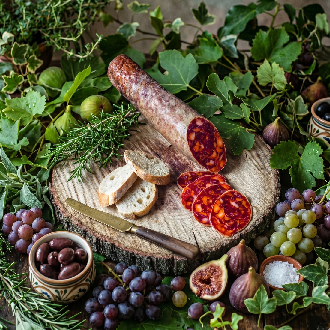 salaison chorizo bellota ibériques plateaux charcuteries jambon tranches jambon Espagnol 