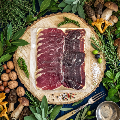 Planche ibérique mixte  salaisons ibériques plateaux charcuteries jambon tranches jambon Espagnol apéro apéritif jambon cecina 