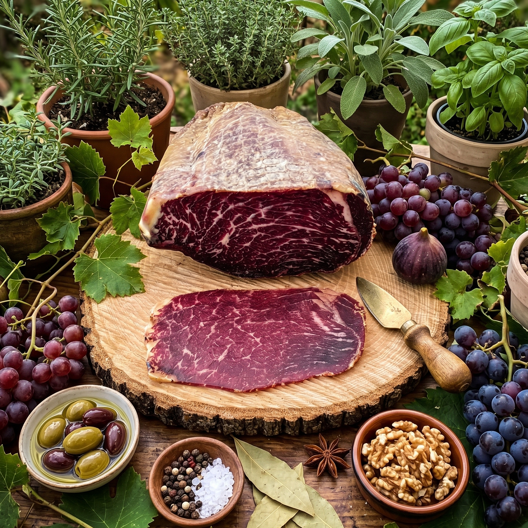 salaisons ibériques plateaux charcuteries jambon tranches jambon Espagnol bœuf séché fumé cecina de Léon