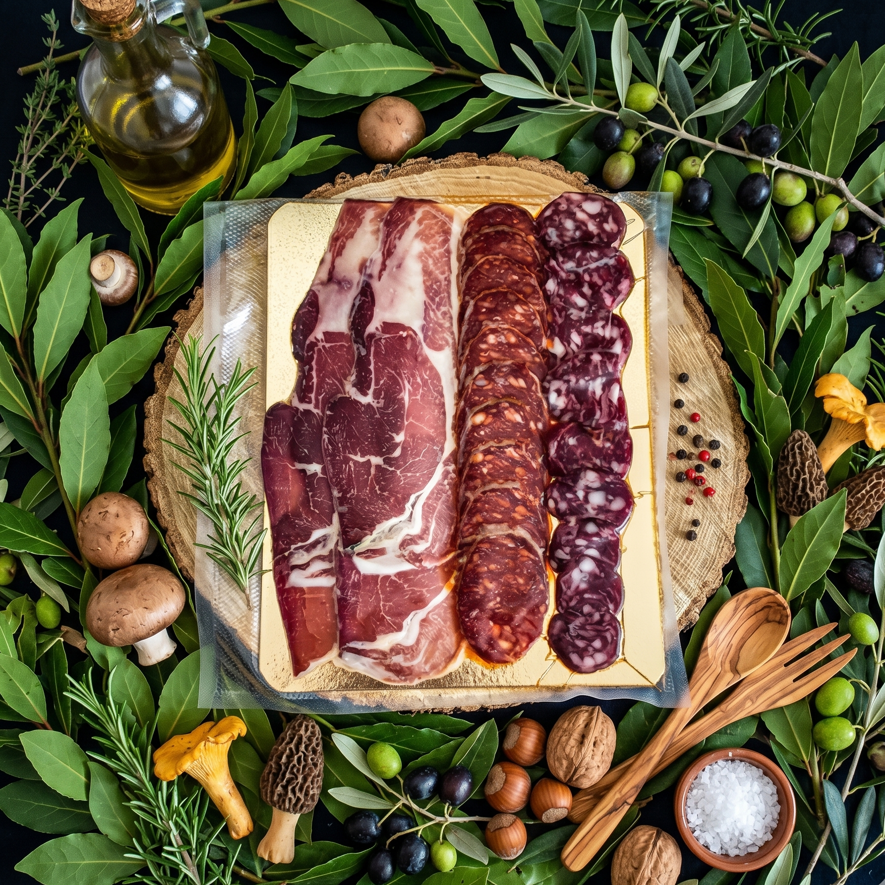 Planche ibérique mixte  salaisons ibériques plateaux charcuteries jambon tranches jambon Espagnol apéro apéritif jambon cecina 