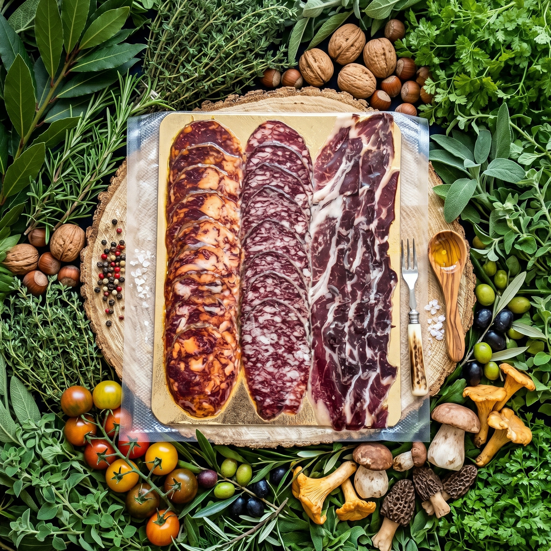 Planche ibérique mixte  salaisons ibériques plateaux charcuteries jambon tranches jambon Espagnol apéro apéritif jambon pata negra iberico bellota
