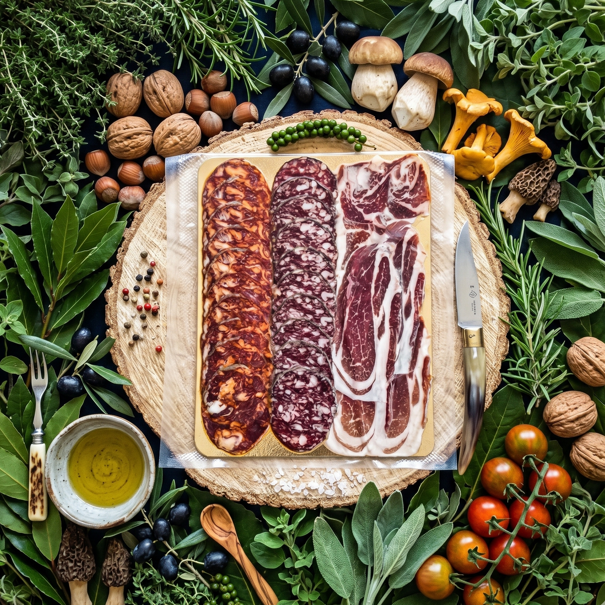 Planche ibérique mixte  salaisons ibériques plateaux charcuteries jambon tranches jambon Espagnol apéro apéritif jambon bellota