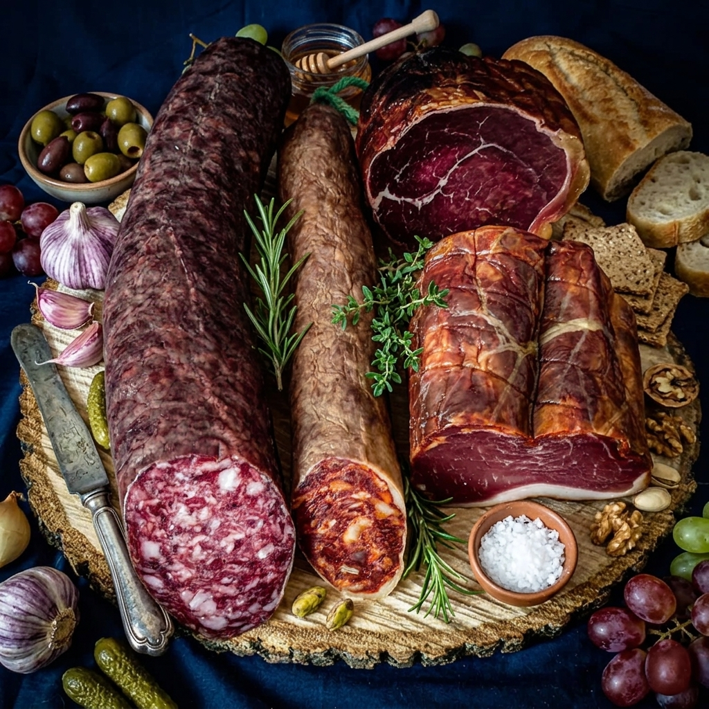 salaisons ibériques plateaux charcuteries jambon tranches jambon Espagnol