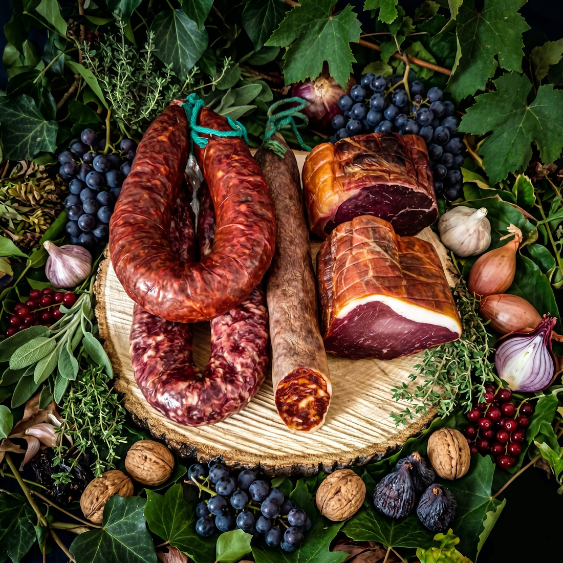 salaisons ibériques plateaux charcuteries jambon tranches jambon Espagnol