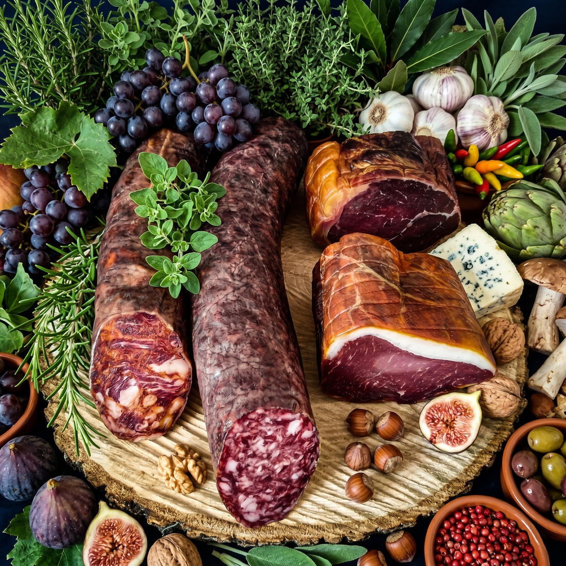 salaisons ibériques plateaux charcuteries jambon tranches jambon Espagnol