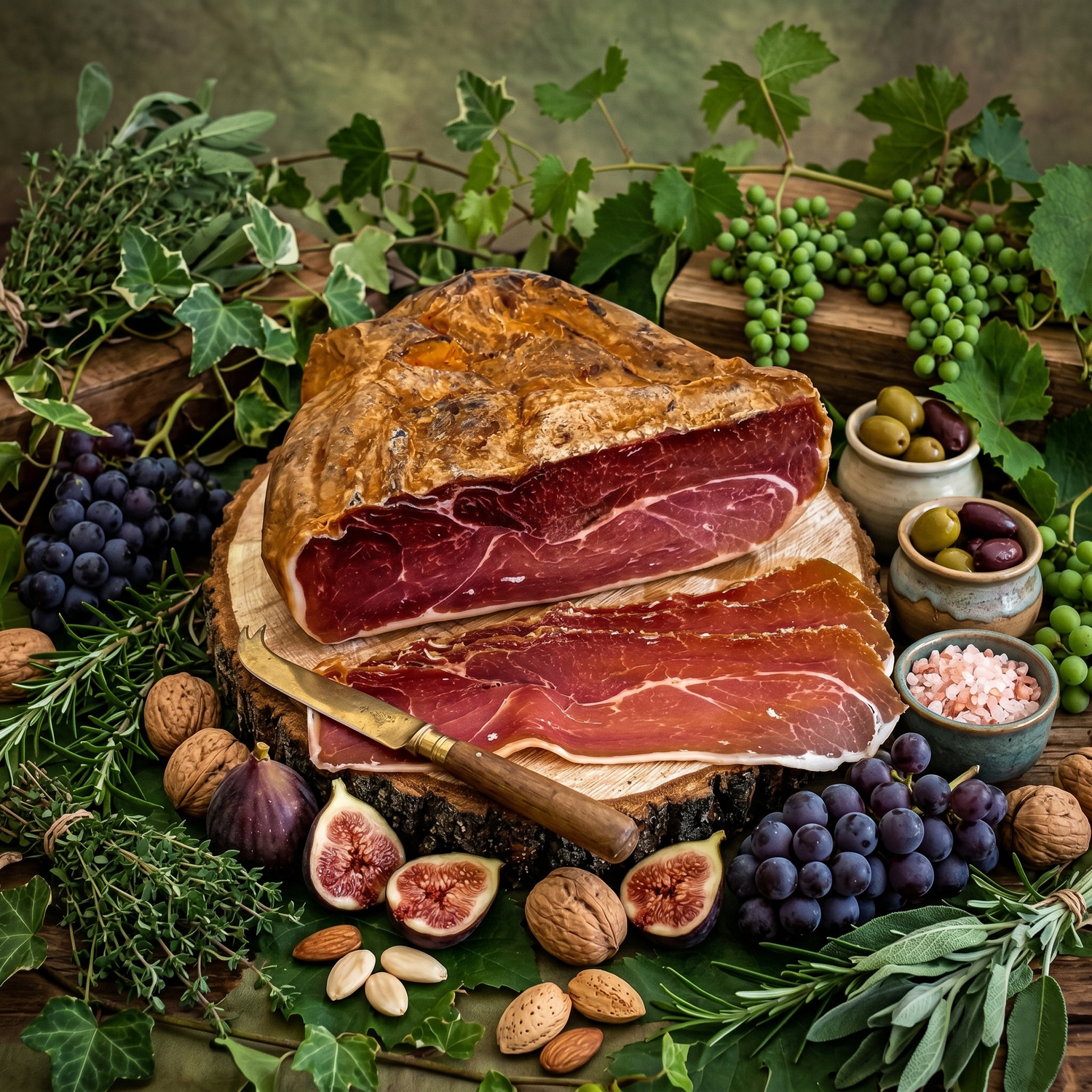 salaisons ibériques plateaux charcuteries jambon tranches jambon Espagnol basque pays basque