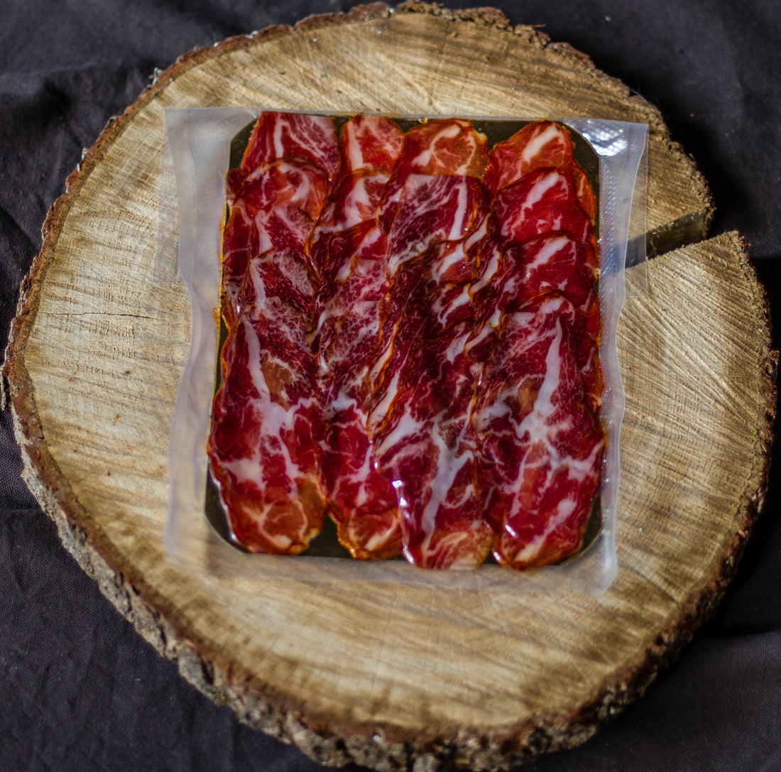 Coppa fermière de Teruel (planche de 100g) -  salaisons ibériques plateaux charcuteries jambon tranches jambon Espagnol