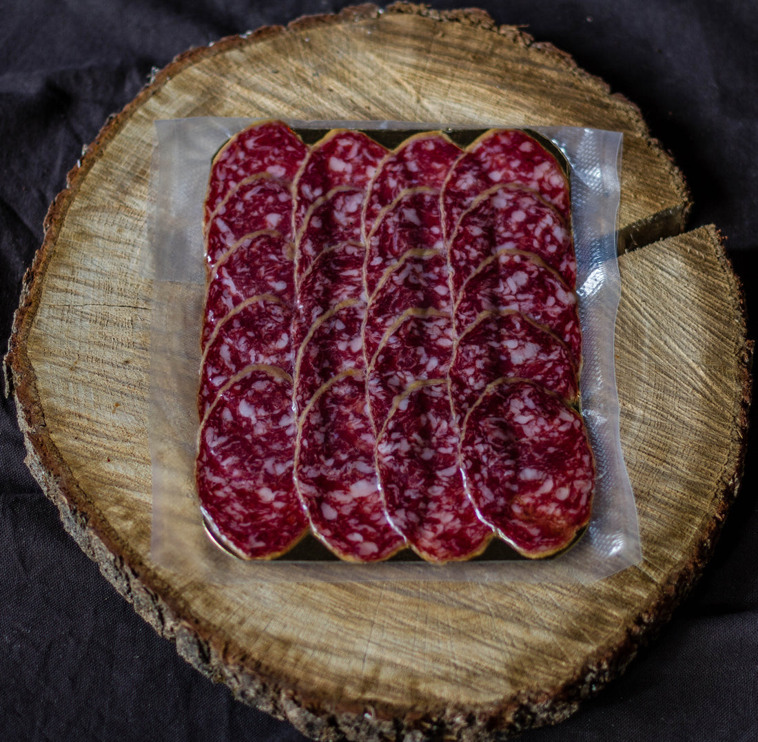 Saucisson iberico bellota (planche de 100g) - salaisons ibériques plateaux charcuteries jambon tranches jambon Espagnol 